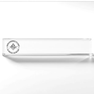 Freemasonry emblem namensplakette