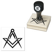 Freemasonry Square Compass Masonic Gummistempel (Stempel)