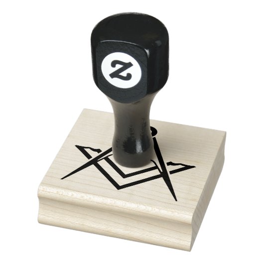 Freemasonry Square Compass Masonic Gummistempel (Stempel)