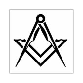 Freemasonry Square Compass Masonic Gummistempel (Prägung)