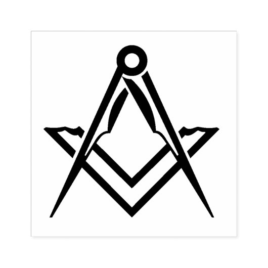 Freemasonry Square Compass Masonic Gummistempel (Prägung)