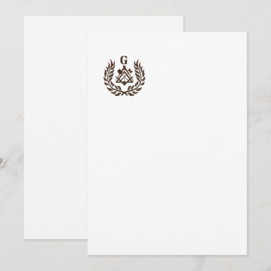 Freemasonry symbol einladung (Vorne/Hinten)