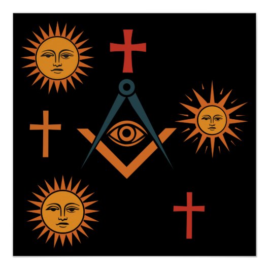 Freemasonry symbol OtterBox iPhone case Poster (Vorderseite)