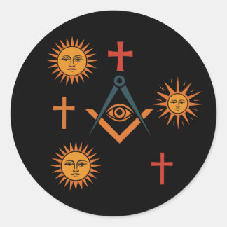 Freemasonry symbol OtterBox iPhone case Runder Aufkleber