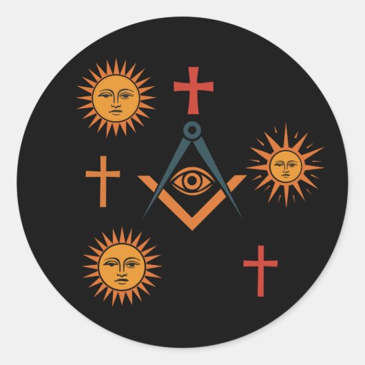 Freemasonry symbol OtterBox iPhone case Runder Aufkleber (Vorderseite)