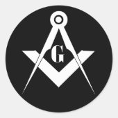 Freemasonry symbol runder aufkleber (Vorderseite)