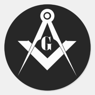 Freemasonry symbol runder aufkleber