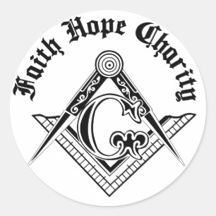 Freemasonry symbol runder aufkleber