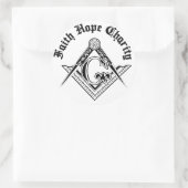 Freemasonry symbol runder aufkleber (Tasche)