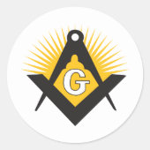 Freemasonry symbol runder aufkleber (Vorderseite)