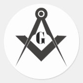 Freemasonry symbol runder aufkleber (Vorderseite)