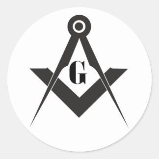Freemasonry symbol runder aufkleber
