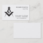 Freemasonry symbol visitenkarte (Vorne/Hinten)