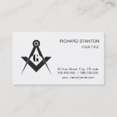 Freemasonry symbol visitenkarte (Vorderseite)