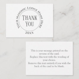 Freemasons Freimaurer Ladys Night Vielen Dank Hinw Mitteilungskarte