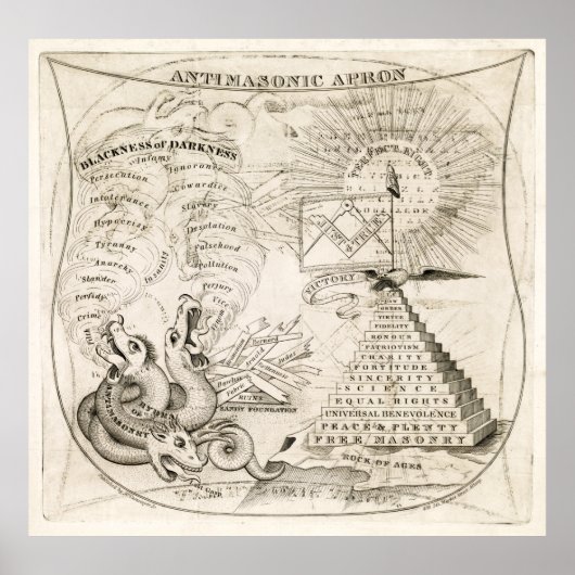 FREEMASONS vs. ANTI-FREE MASONS c. 1831 Poster (Vorne)