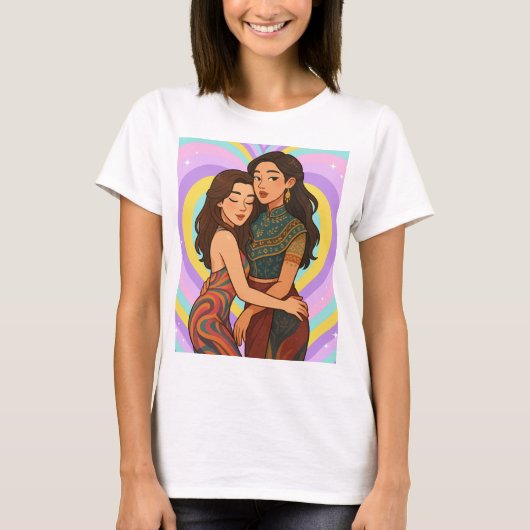 Freenbecky Thai GL Ship Couple Freen & Becky T-Shirt (Vorderseite)