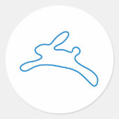 Freenet Bunny Logo Runder Aufkleber (Vorderseite)