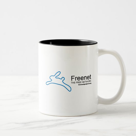 Freenet-Häschen und -name Zweifarbige Tasse (Rechts)
