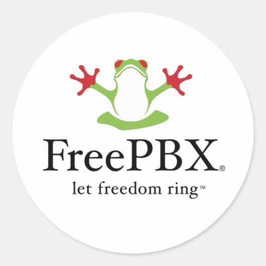 FreePBX-Logo-Aufkleber (Classic) Runder Aufkleber (Vorderseite)