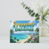 Freeport bahamas dreaming postkarte (Stehend Vorderseite)