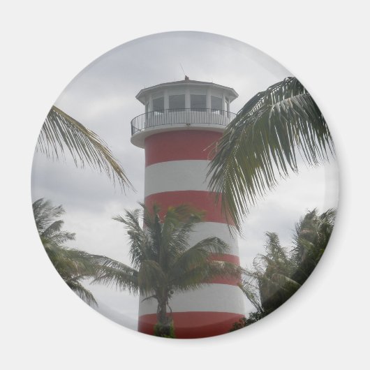 Freeport Bahamas Leuchtturm Magnet (Vorne)