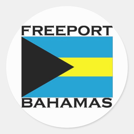 Freeport, Bahamas Runder Aufkleber (Vorderseite)