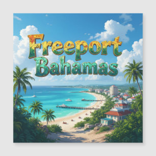 Freeport Bahamas Träumen Magnetkarte