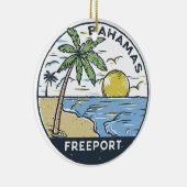 Freeport Bahamas Vintag Keramik Ornament (Rechts)