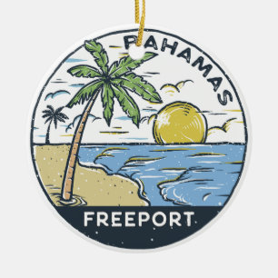 Freeport Bahamas Vintag Keramik Ornament