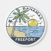 Freeport Bahamas Vintag Magnet (Vorne)
