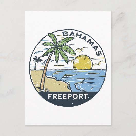 Freeport Bahamas Vintag Postkarte (Vorderseite)