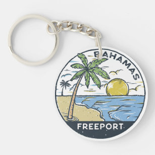 Freeport Bahamas Vintag Schlüsselanhänger