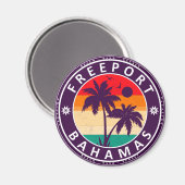 Freeport Bahamas Vintag Souvenirs 80er Magnet (Vorderseite/Rückseite)