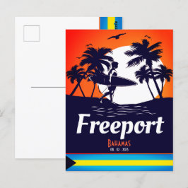 Freeport Bahamas Vintag Souvenirs Postkarte
