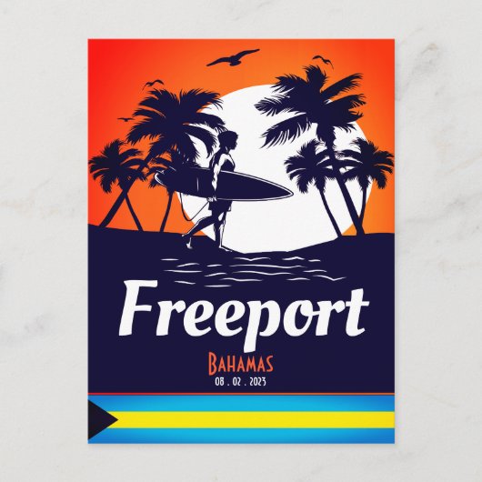 Freeport Bahamas Vintag Souvenirs Postkarte (Vorderseite)