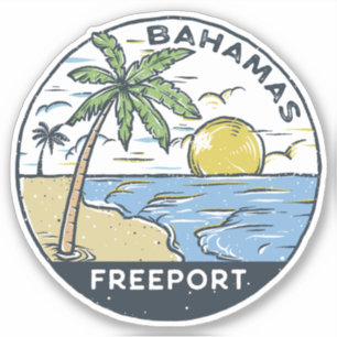 Freeport Bahamas Vintage Aufkleber