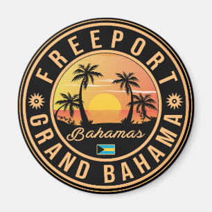 Freeport Bahamas Vintage-Souvenirs 80er Jahre Magnet