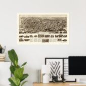 Freeport, NY Panoramic Map - 1909 Poster (Heimbüro)