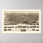 Freeport, NY Panoramic Map - 1909 Poster (Vorne)