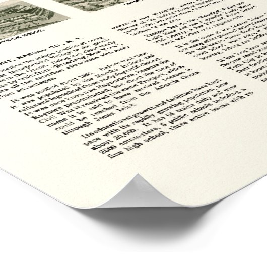 Freeport, NY Panoramic Map - 1925 Poster (Ecke)