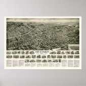 Freeport, NY Panoramic Map - 1925 Poster (Vorne)