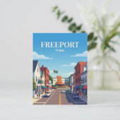 Freeport USA Postkarte (Stehend Vorderseite)