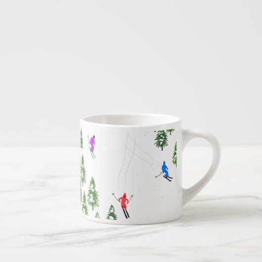 Freeride Alpine Skiern Skifahren Party Espressotasse (Rechts)