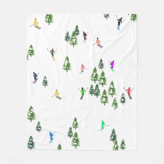 Freeride Alpine Skiern Skifahren Party Fleecedecke (Vorderseite)