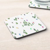 Freeride Alpine Skiern Skifahren Party Getränkeuntersetzer (Linke Seite)