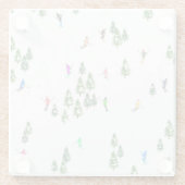 Freeride Alpine Skiern Skifahren Party Glasuntersetzer (Rückseite)