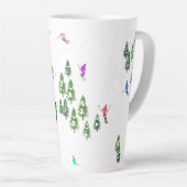 Freeride Alpine Skiern Skifahren Party Milchtasse (Rechte Ecke)