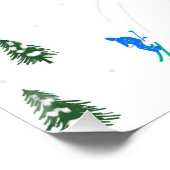 Freeride Alpine Skiern Skifahren Party Poster (Ecke)