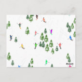 Freeride Alpine Skiern Skifahren Party Postkarte (Rückseite)